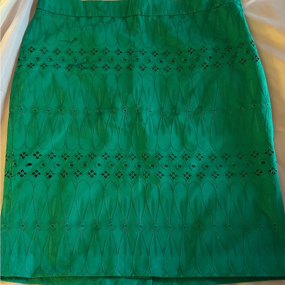Loft. Elegant Green Skirt